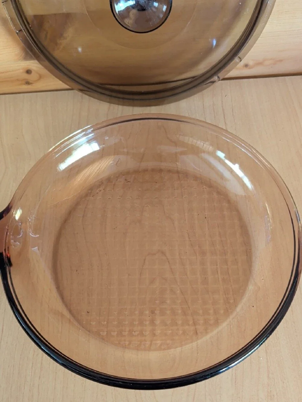 Corningware Vision ,Smoky Brown Glass Skillet with Lid. 🌟🌟🌟